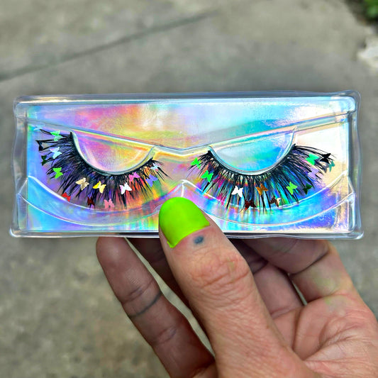 Rainbow Butterfl’Eyes - Rainbow Butterflies Fantasy Festival Fake Eye-lashes