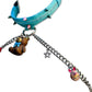 CYBER TEDDY - (BLUE) LED Festival Rave Choker Necklace with Kawaii Pendants - Kawaii Body Chain Harness Jewellery