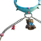 CYBER TEDDY - (BLUE) LED Festival Rave Choker Necklace with Kawaii Pendants - Kawaii Body Chain Harness Jewellery