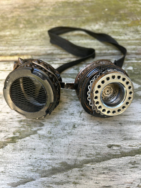 Wastelanders Goggles - Steampunk/Post Apocalyptic Upcycled Burning Man Festival Goggles