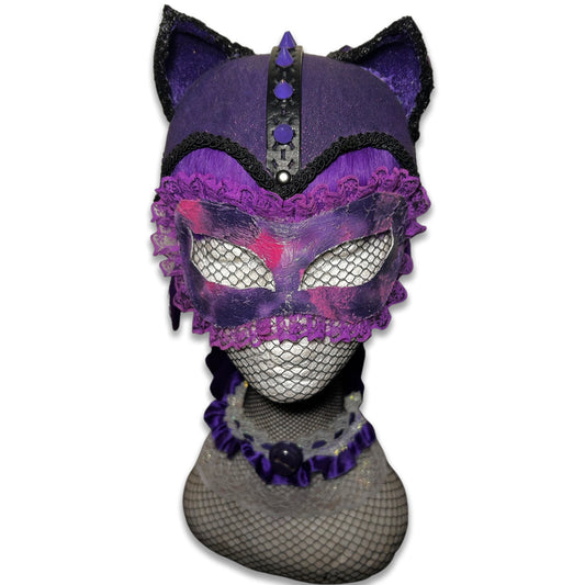 Purple Cat Woman - Purple Catwoman Kinky Costume Set