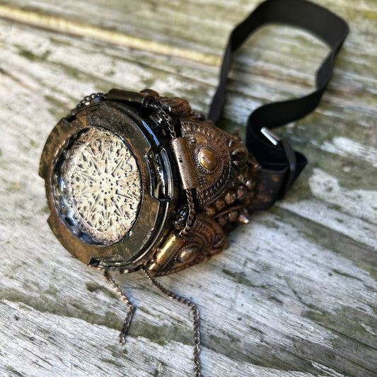 Wasteland Pirate- Post-Apocalyptic Steampunk Upcycled Monocle